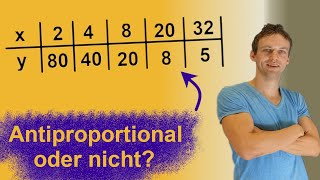 Antiproportionale Zuordnung  wichtige Aufgabe mit Lösung  Tabelle überprüfen  LehrerBros [upl. by Nosredneh]