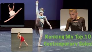 Ranking My Top 10 Contemporary Solos  Dance Moms [upl. by Anot]