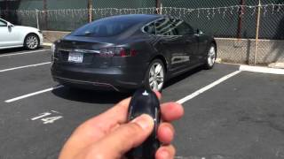 Tesla Model S AutoPilot Demo SUMMON FEATURE [upl. by Setsero]