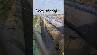 All ra waiting✋️for Signals🚦🚧 freighttrain viralshorts trendingshorts youtubeshorts viralshorts [upl. by Penelopa]