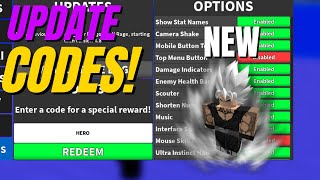 NEW UPDATE HERO CODES Dragon Ball Rage ROBLOX [upl. by Nylinej]