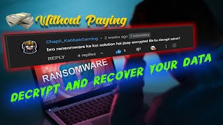 How to Decrypt Ransomware Attack Encrypted files Recover Encrypted Data  Easiest Method [upl. by Hengel]