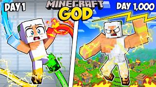 I Survived 1000 Days as an ELEMENTAL GOD in Minecraft Minecraft Compilation [upl. by Levina]