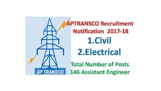 Aptransco notification 2017146 AE recruitment [upl. by Amikehs]