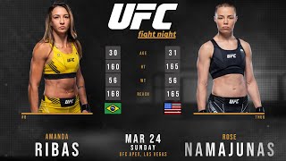 Amanda RIBAS vs Rose NAMAJUNAS Full FIGHT [upl. by Ellah700]