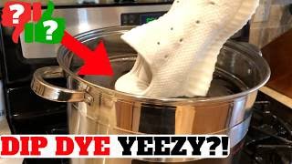 10 DIP DYE YEEZY TUTORIAL YEEZY BOOST 350 V2 TRIPLE WHITE [upl. by Eem]