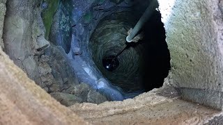 GoPro Dropped In Stone Lined Water Well  Poor Hideous Creatures Appear [upl. by Lucilia499]