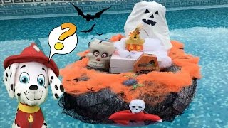 Patrulla canina español y EL BARCO FANTASMA DE HALLOWEEN CON SORPRESAS en la piscinaCap 49 [upl. by Llarret]