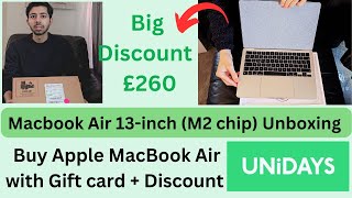 Buy on Discount Apple MacBook Air 13inchM2 chip Student UniDays Gift CardDiscountSave £260 UK [upl. by Amitaf]