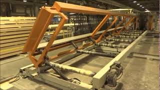 Laminated Beam Vertical Cold Press1 by Doucet Machineries  2012 [upl. by Beaudoin]