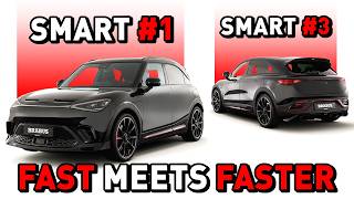 Fast Meets Faster Smart 1 BRABUS meets SMART 3 BRABUS [upl. by Ahsele]