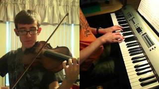 Howls Moving Castle  MerryGoRound Of Life ViolinPiano Duet [upl. by Adyht996]