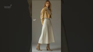 2024 Winter fashions  crop wool jacket amp midi skirt styles outfits [upl. by Isej437]