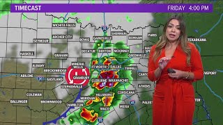 DFW weather Latest Friday storm and severe weather forecast [upl. by Tressa]