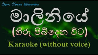 Maliniye Hiru Pibidena Wita Acoustic Type Karaoke without voice Clarence Wijewardena මාලිනියේ [upl. by Giulietta543]