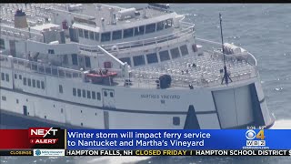 Storm cancels much of regularly scheduled ferry service to the islands [upl. by Jillayne]