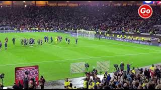 Scotland 20 Denmark Scotland Fans Celebrate in Hampden [upl. by Meesaw]