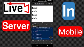 Live server in MobileLive server in Android [upl. by Suilmann443]