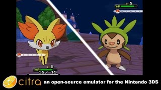 Citra 3DS Emulator  Pokémon X  Y Ingame scaled resolution  audio [upl. by Enoek]