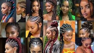 SuperHot🔥and Most😍Beautiful Braids Hairstyles Cornrow Hairstyles Twisted braids Ghana Weaving [upl. by Sudnor]