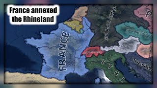 What if France annexed the Rhineland  HOI4 Timelapse [upl. by Charissa93]