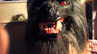 Werewolf animatronic mask jaw and lip movements [upl. by Ecinert128]