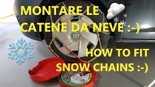 Come montare le catene da neve  How to fit snow chains [upl. by Ayifas244]