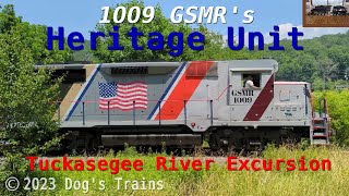 GSMRs Heritage Unit 1009 on the Tuckasegee River Excursion [upl. by Gibson]