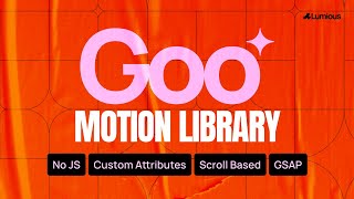 WEBFLOW CLONEABLE Goo Motion Library [upl. by Sotos]