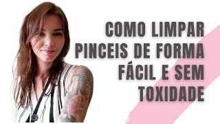 Como Limpar seus Pinceis SEM SOLVENTES  Tinta Acrílica e a Óleo oleosobretela tintaacrilica [upl. by Ardnovahs726]