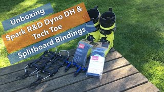 Spark RampD Dyno DH amp Tech Toe Hardboot Splitboard Binding Unboxing [upl. by Nuahsak]