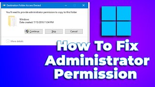 How To Fix Administrator Permission Windows 1110 2024 Full Tutorial✅ [upl. by Birdie41]