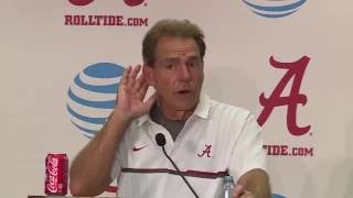 Nick Saban disappointed after Alabamas big win over WKU [upl. by Eniamret]