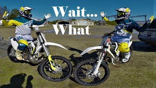 Dad Rides Husqvarna TC250 [upl. by Wittenburg759]