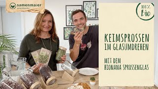 Keimsprossen im Glasumdrehen â€“ mit dem BIONANA Sprossenglas ðŸŒ± [upl. by Ahsata]