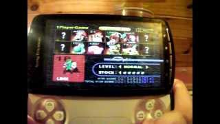 App Review 2 of SUPER SMASH BROS ON N64oid on XPERIA PLAY and GAMEBOID and N64oid LINK [upl. by Royce]