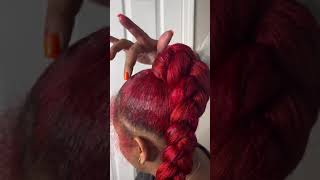 Braided ponytail 😍 braidhairstyles braids sleekponytail ponytailtutorial tutorial hairtutoria [upl. by Carlton]