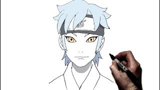 How to Draw Mitsuki  Step by Step  Boruto [upl. by Adnic]