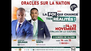 ORACLES SUR LA NATION  1ER JOUR  SOIRÉE DE GLOIRE  TEMPLE DE LA FOI  Apostle Joshua Selman [upl. by Erehc]