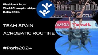 Paris 2024 Olympic Bronze Medalist Team Spain Routine from World Championships [upl. by Oam861]