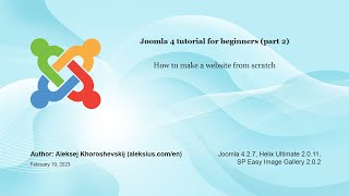 Joomla tutorial for beginners part 2 How to make a website from scratch [upl. by Emlyn]