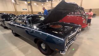 ￼1969 Hemi RoadrunnerJamaican blue Mecum Kissimmee 2024 some of the Mopar’s and more👍mecum mopar [upl. by Hannavas]