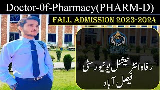 PHARMD Fall Admission 20232024  PHARMD In Riphah International University Faisalabad [upl. by Young]