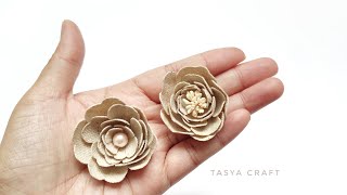 Make Flower with Stiff Fabric [upl. by Neelyk]