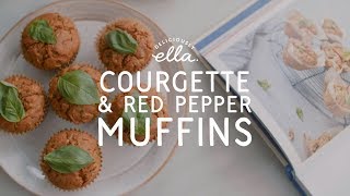 Courgette amp Red Pepper Muffins  Vegan  Deliciously Ella [upl. by Naehgem]