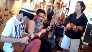 Em Jam Session Brittni Paiva Sungha Jung Kalei Gamiao [upl. by Yarased90]