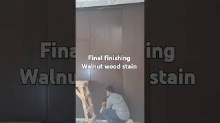 Final finishing walnut wood stain bossspeedthepainter [upl. by Bonnie]