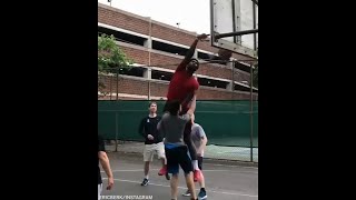 Joel Embiid windmill dunked on a random dude 😂 [upl. by Dnilasor]