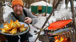 Smoked Brook Trout Rangoons Catch and Cook [upl. by Annola455]