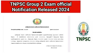 TNPSC Group 2 Exam Official notice Released 2024 tnpsc group 2 [upl. by Neerahs]